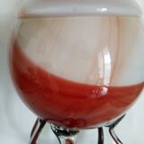 Globe vase with Murano glass lid