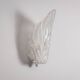 Pair of vintage glass leaf wall lamps