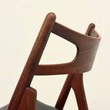 4x Teak Dining Chairs Hans J. Wegner CH29 Sawbuck