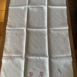 Monogrammed linen table runner