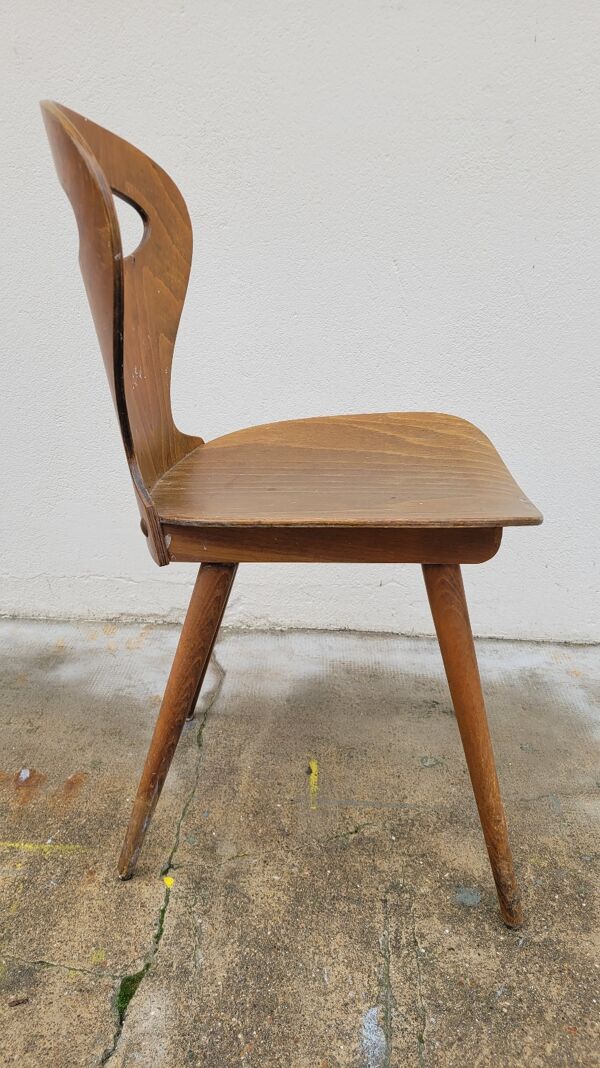 Chaise de bistrot baumann modèle fourmi vintage- 1950s