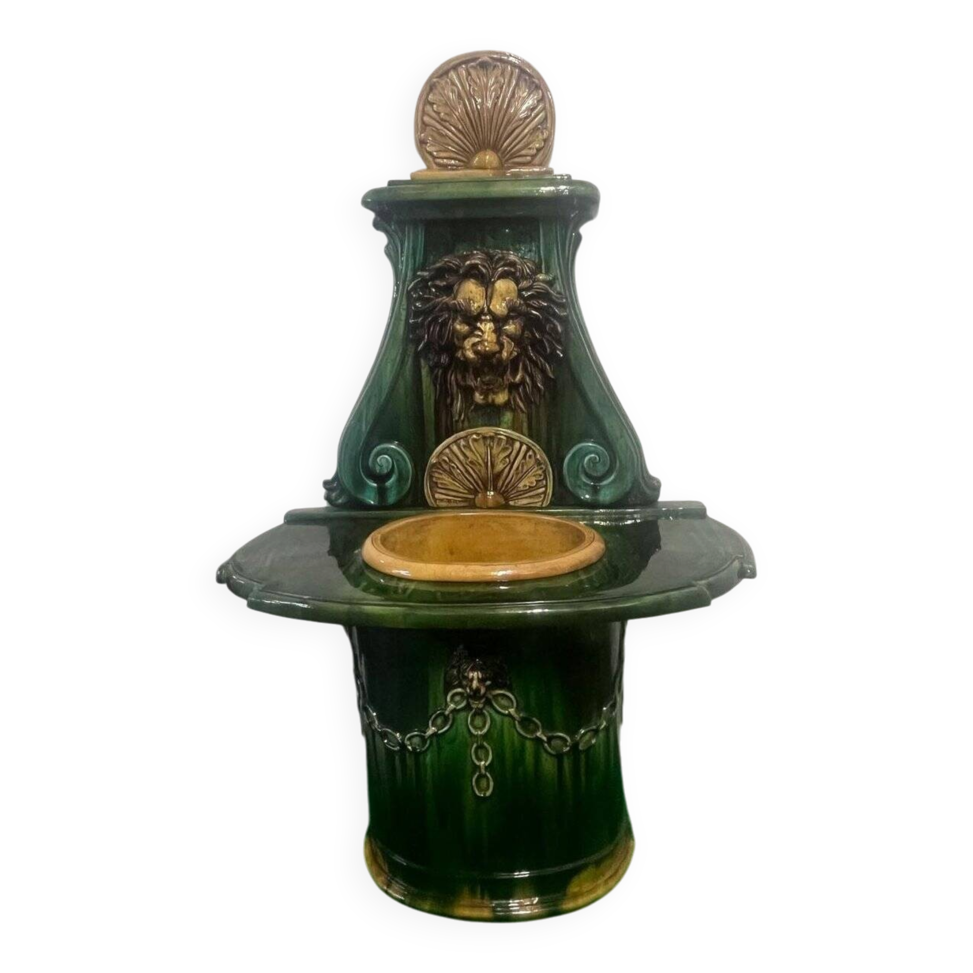 Glazed terracotta fountain from Vietri di Salerno, Italy, 1990s.