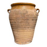 Ancient terracotta pottery jar