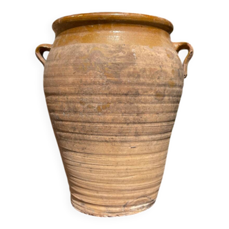 Ancient terracotta pottery jar