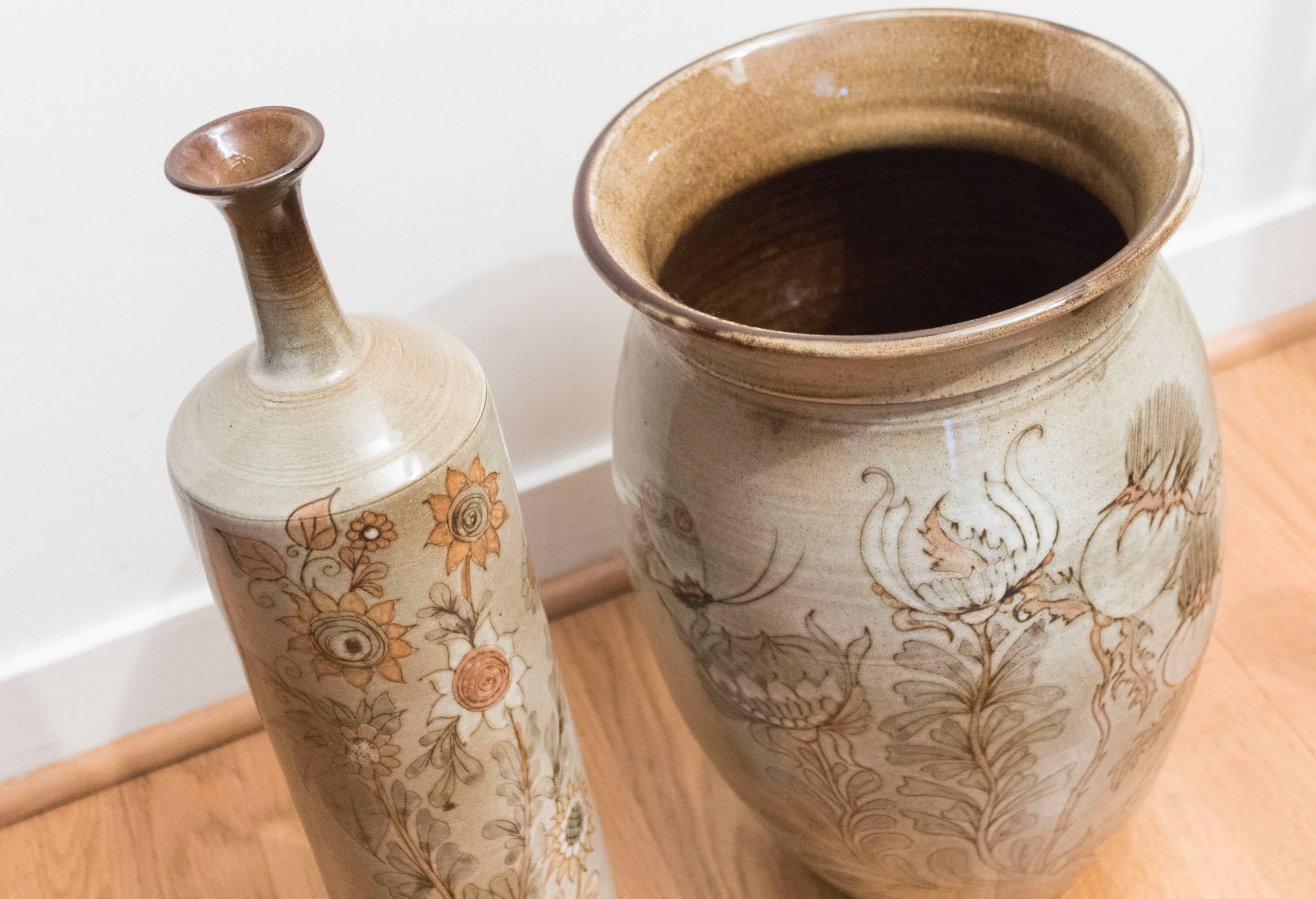Vases from the 70s signed Michel Bailly