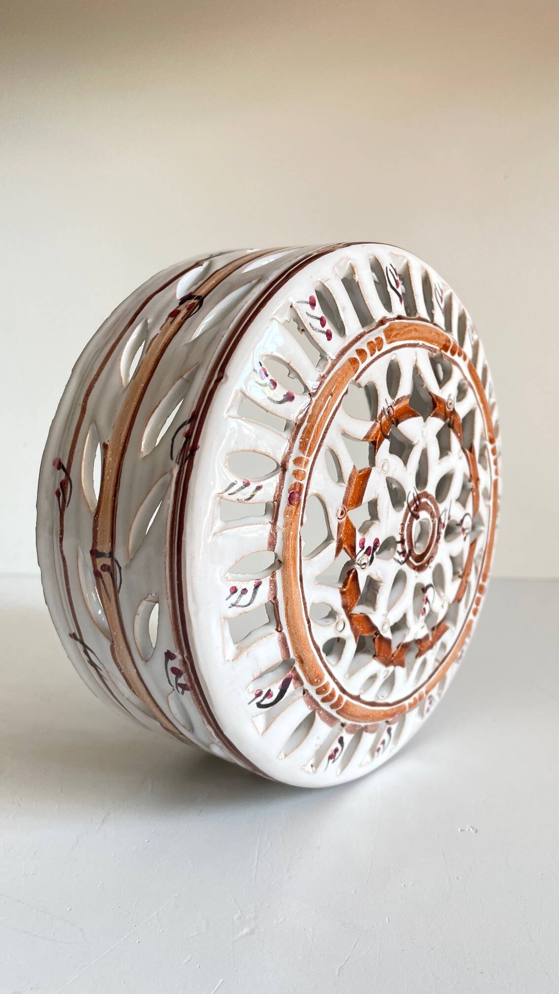 Handcrafted ceramic wall light