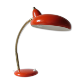 Orange flexible desk lamp