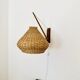 Adjustable Wicker Wall Lamp