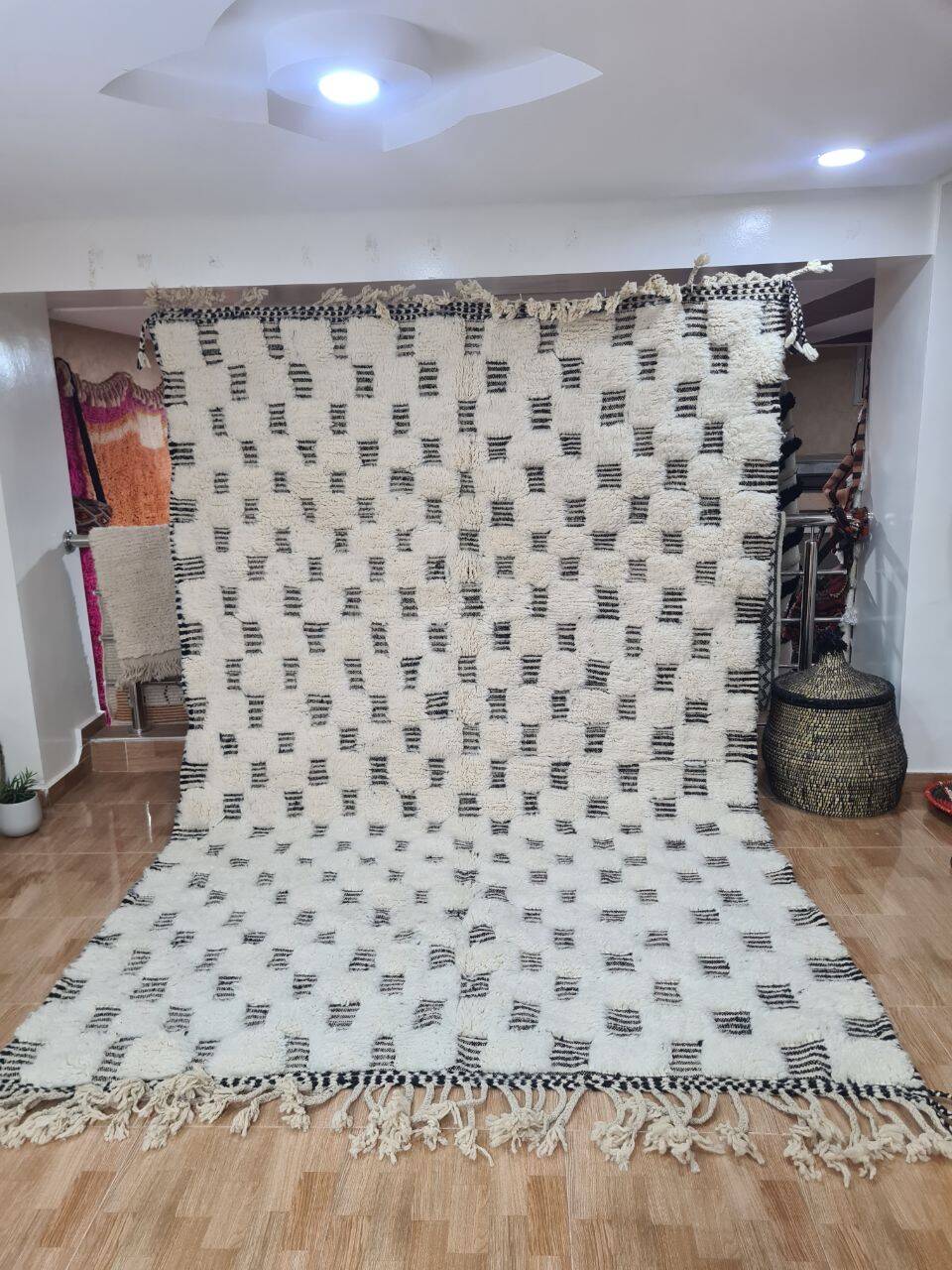 Handmade wool Berber rug 300X200 cm