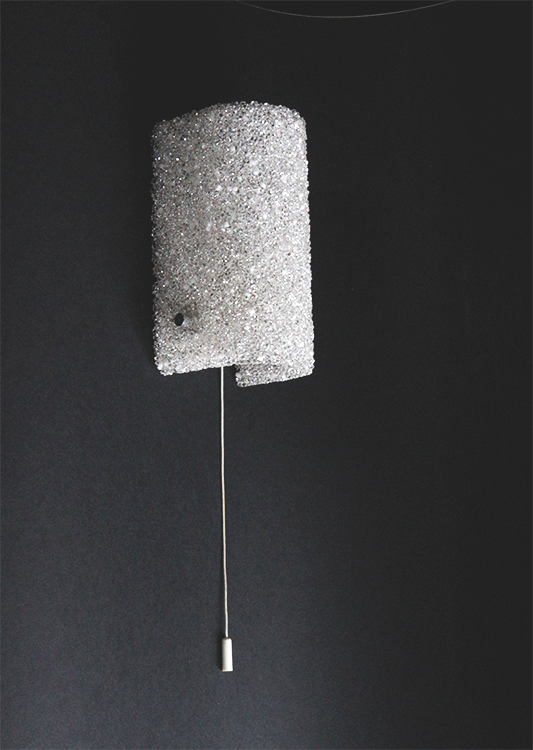 Vintage wall sconce in perspex from the 60s