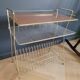 Console side table vinyl door