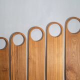 Cutting or presentation board of monoxyl teak with handle (T1)