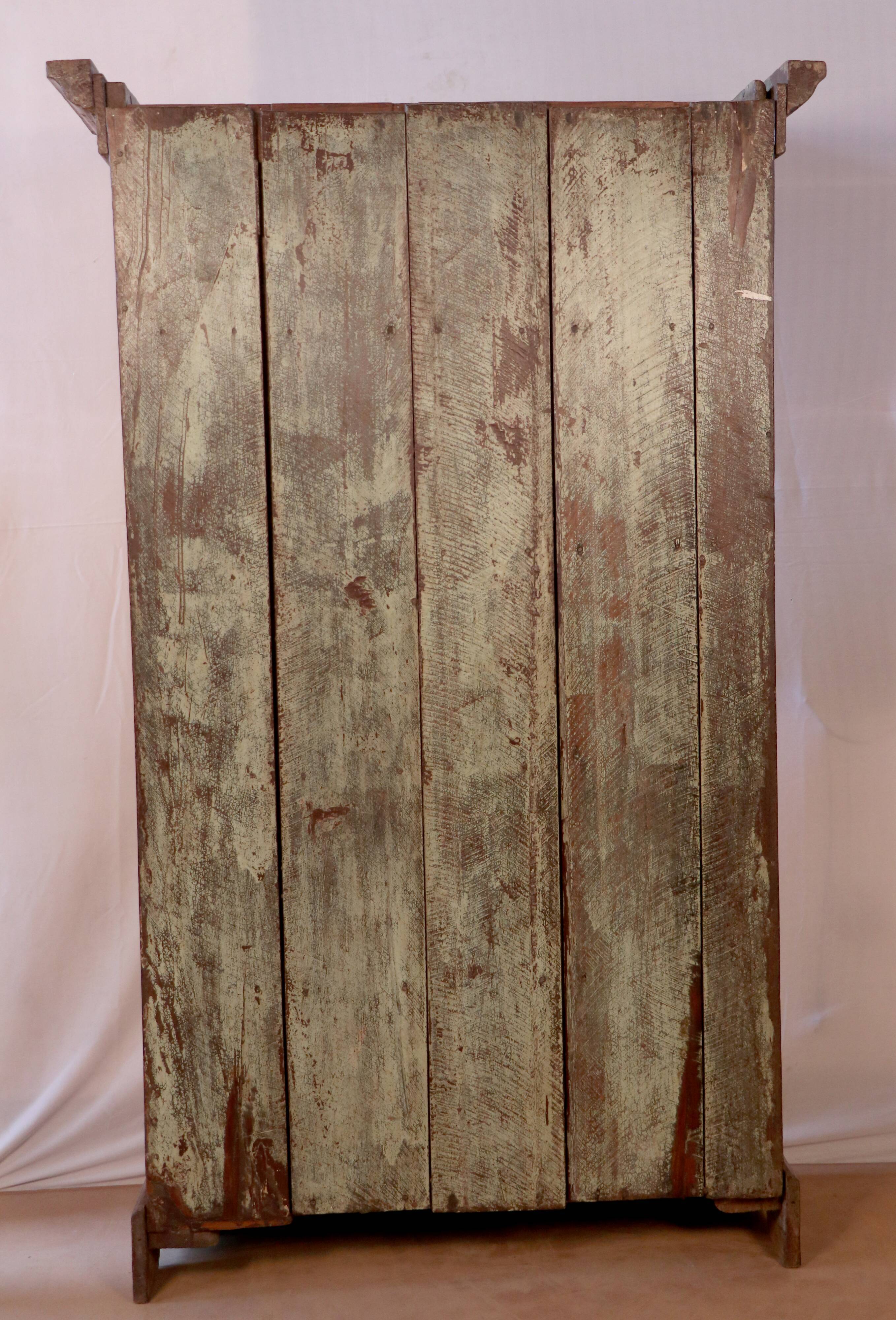 Old wardrobe art deco bookcase in burmese teak