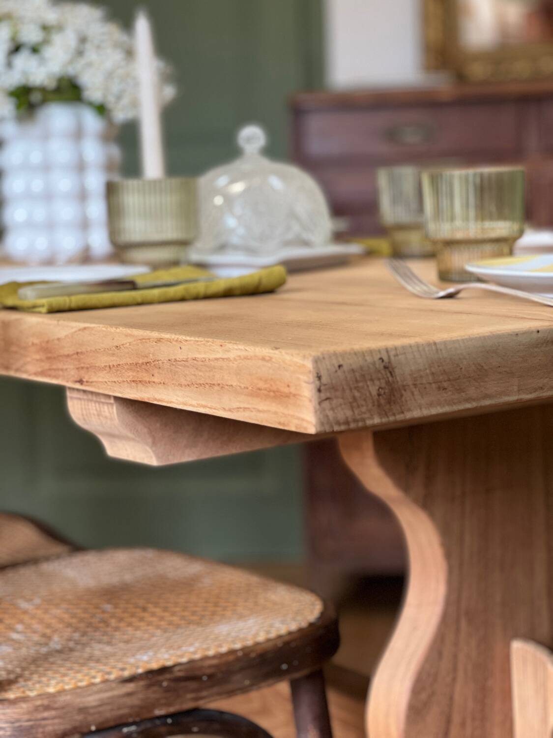 Monastery table, solid wood, country - farmhouse table