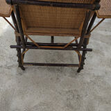 Old rattan armchair