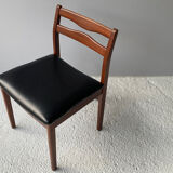 Set of 4 1960’s mid century solid teak dining chairs