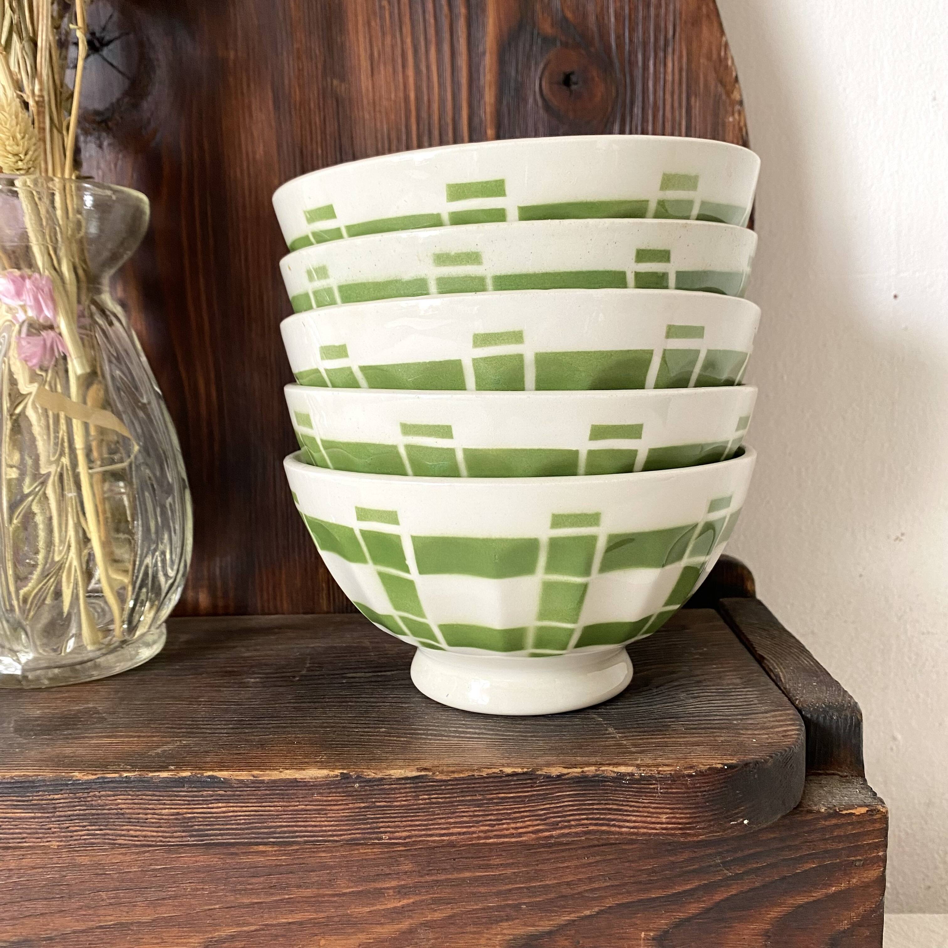 Old faceted bowls