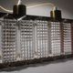 Wiktor Berndt Mid-Century Crystal And Brass Ceiling Light, For Flygsfors, Sweden