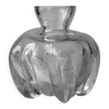 Lars Hellsten Large 1970s Full Lead Crystal Glass Vase