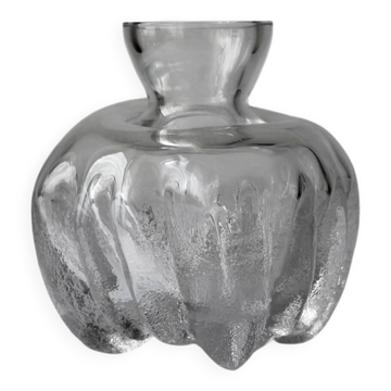 Lars Hellsten Large 1970s Full Lead Crystal Glass Vase