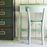 Bureau pieds compas et chaise Baumann vintage revisités