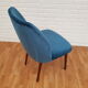 Armchair in velvet with stained beech legs, 60s
