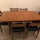 Set of 6 chairs plus table Scandinavian vintage teak 60s