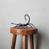Handcrafted metal scorpion sculpture, curiosity cabinet, arthropod object