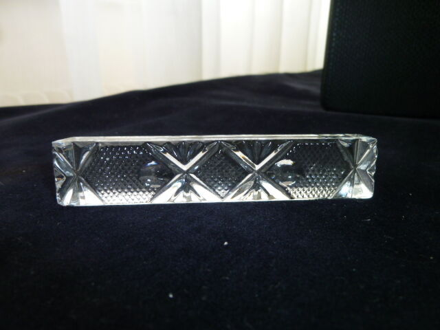 Set of 6 rectangular shaped lead crystal knife holders
