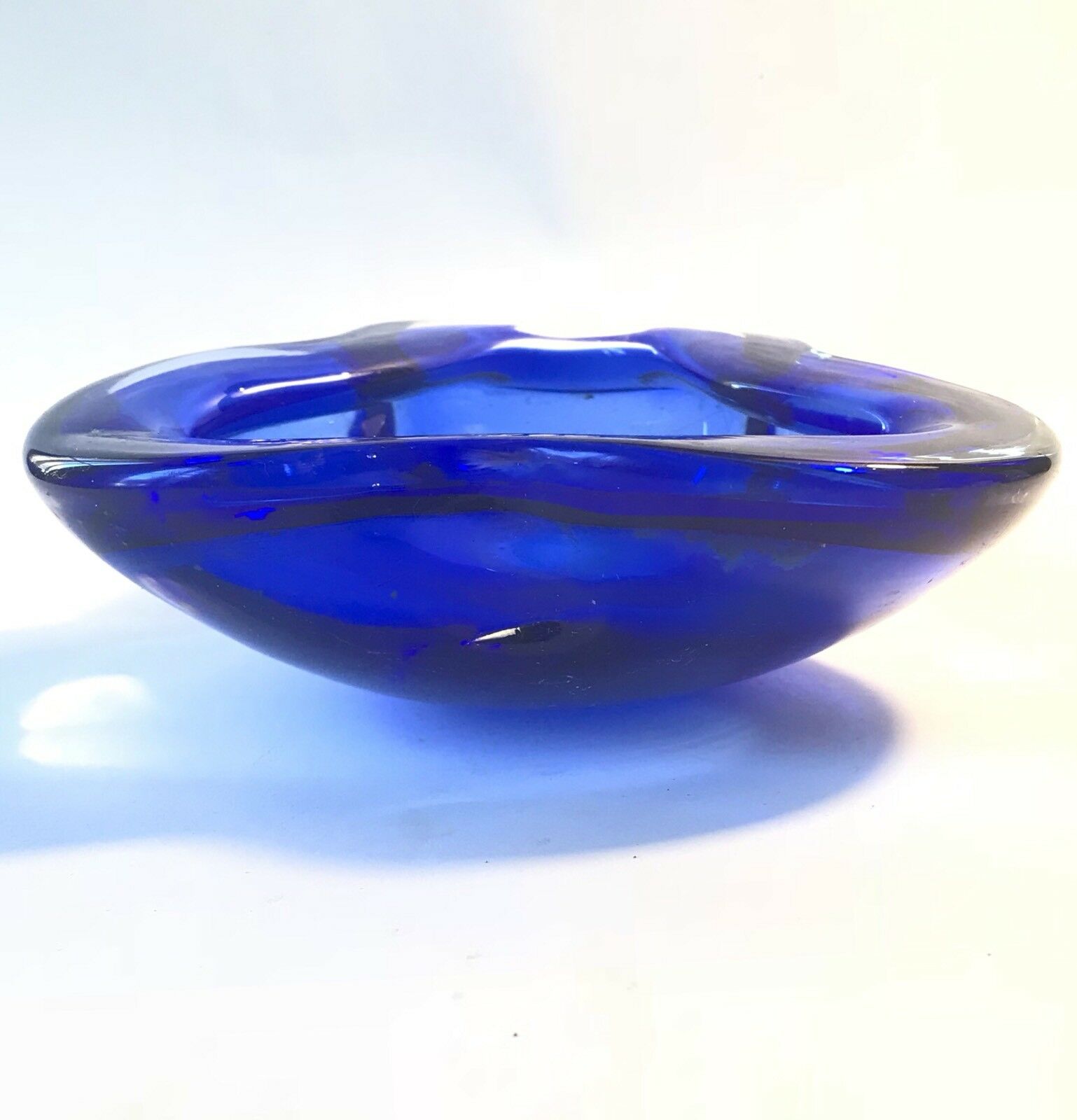 Empty blue murano pocket