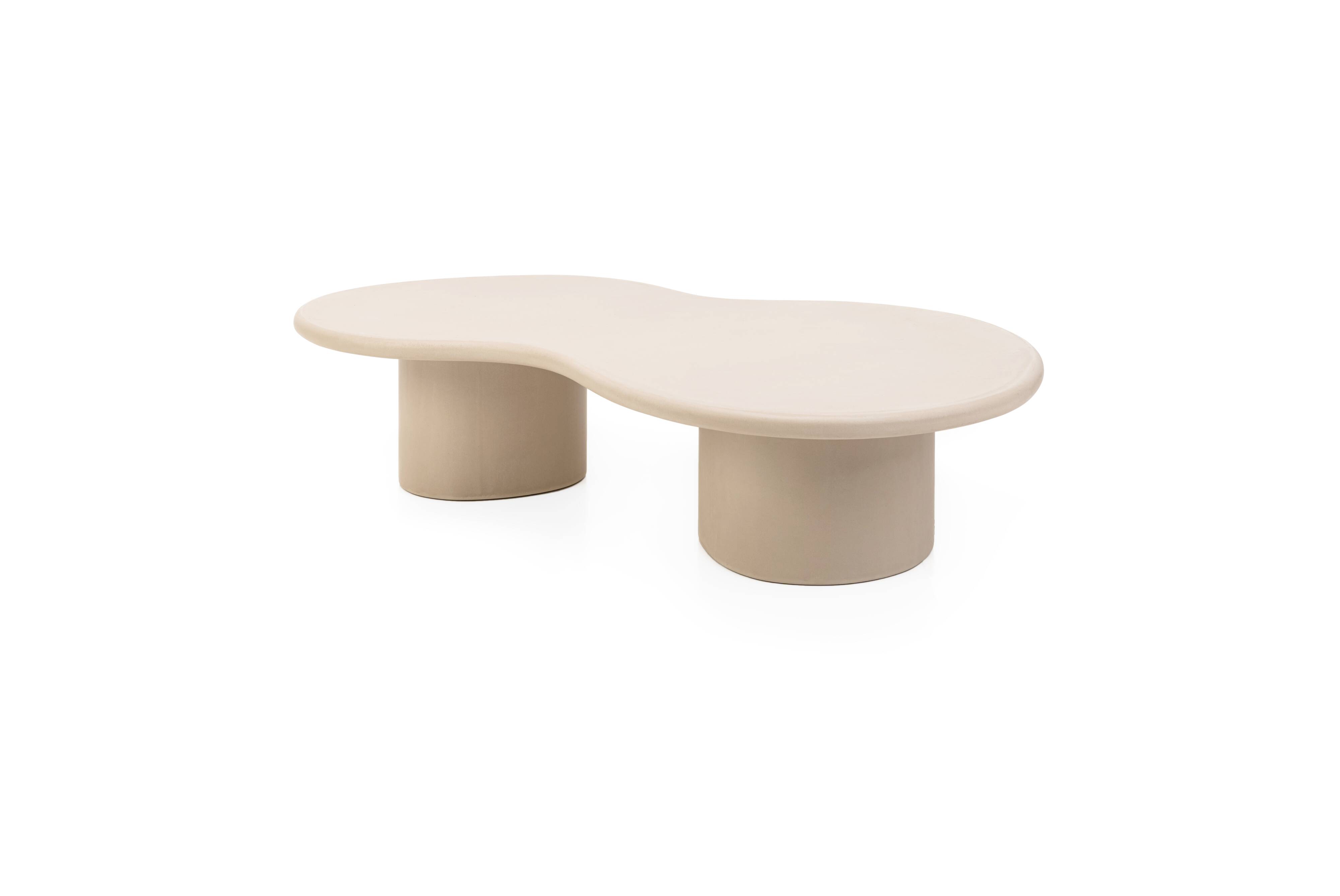 Customizable Handmade Sculptural Plaster Coffee Table, Organic shape, O150