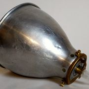 Suspension lampshade bell in vintage aluminum