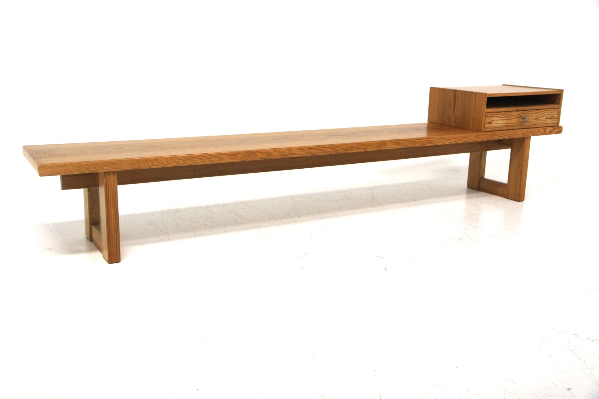 Scandinavian pine bench, Sweden, 1960