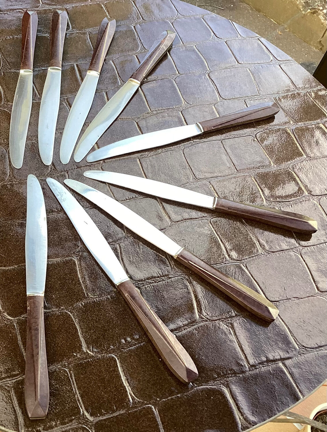 Set of 9 vintage a.fontenille 1034 table knives