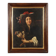 Ancient painting with a religious subject, oil on canvas, 18th century.