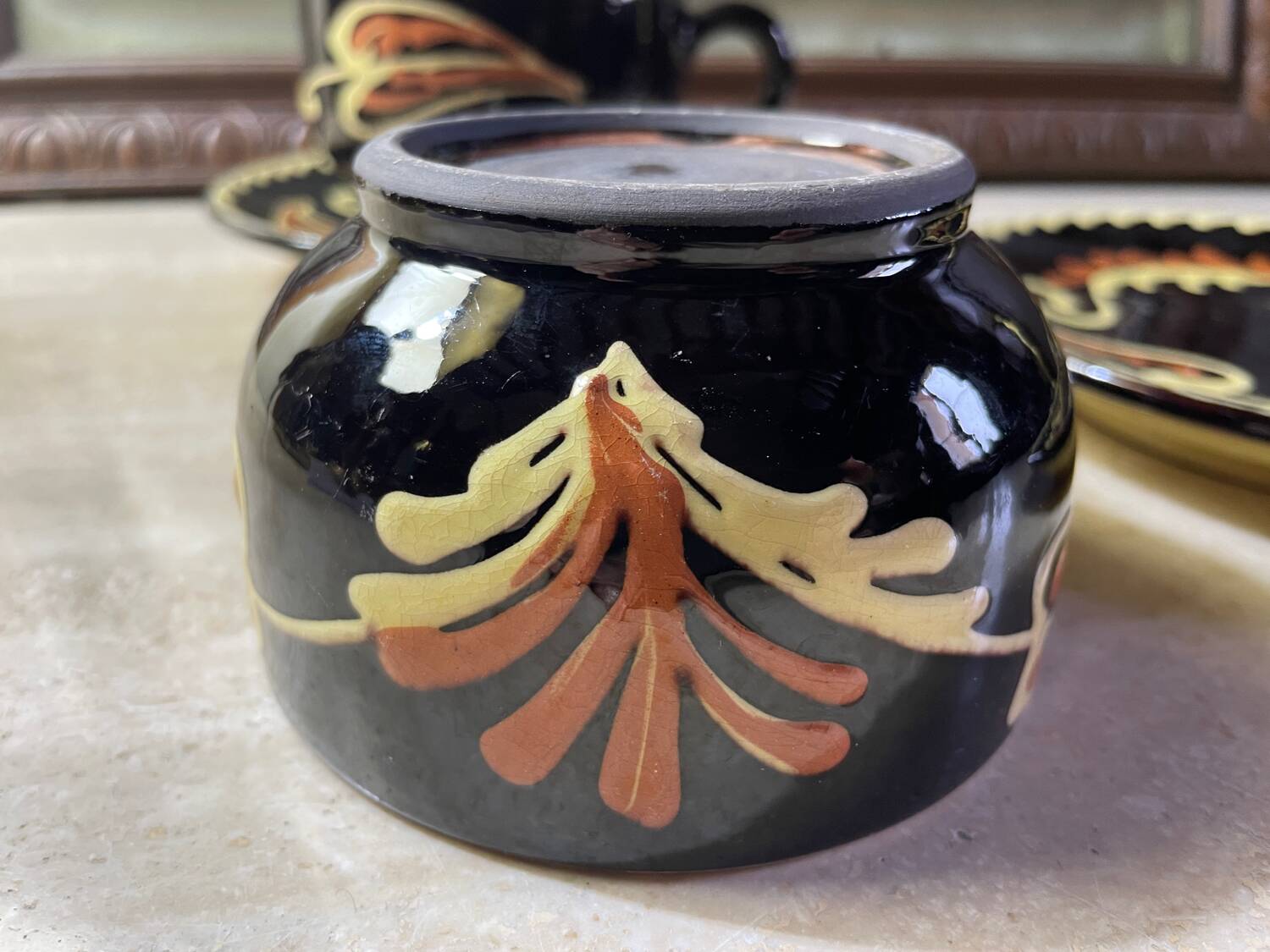 Alsatian ceramic lunch set