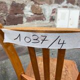 4 bistro chairs café wood curved mismatched vintage