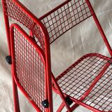 Red folding chairs Talin Italy, 1980
