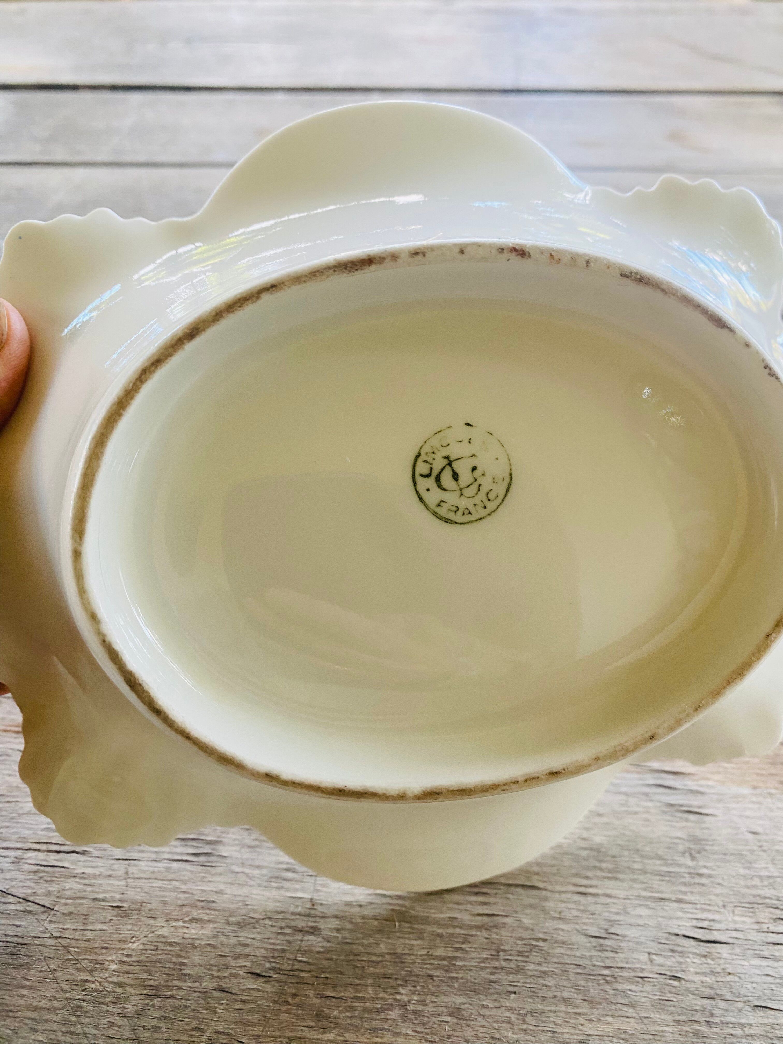 Limoges porcelain basket