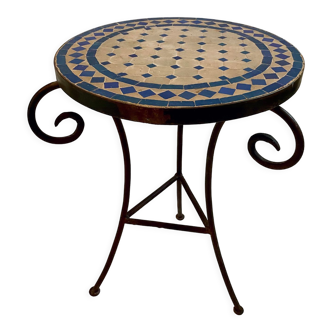 Mosaic pedestal table