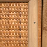 Bamboo woven rattan desk dal vera french riviera style, 1970