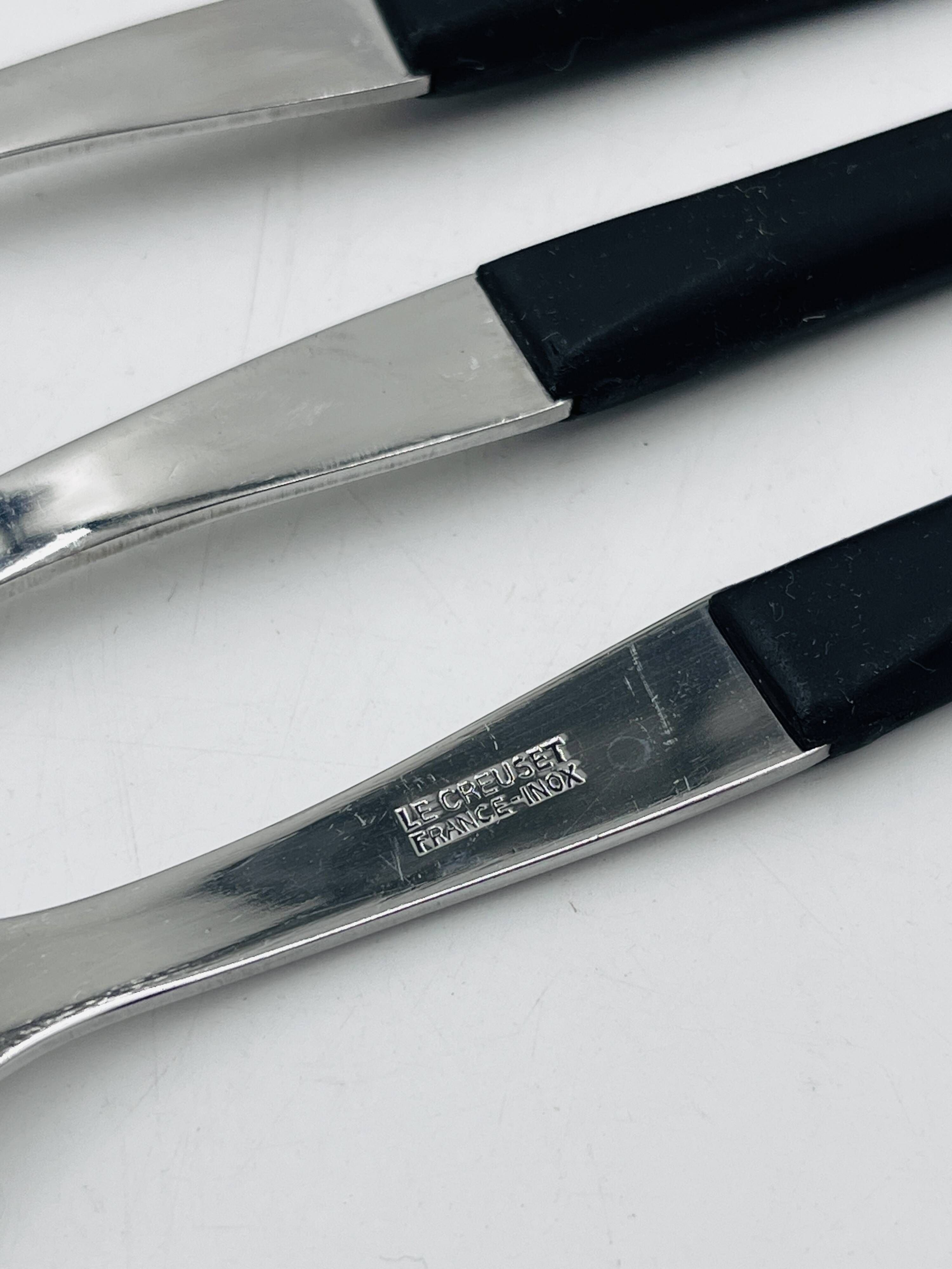 Set of 6 Savoyard fondue forks by Le Creuset with original box.