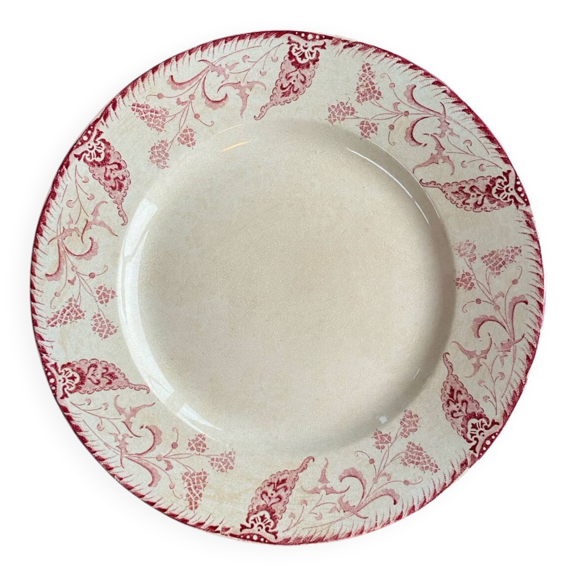 Plate, presentation dish Longwy ironstone