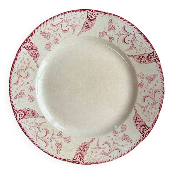 Assiette, plat de présentation Longwy terre de fer