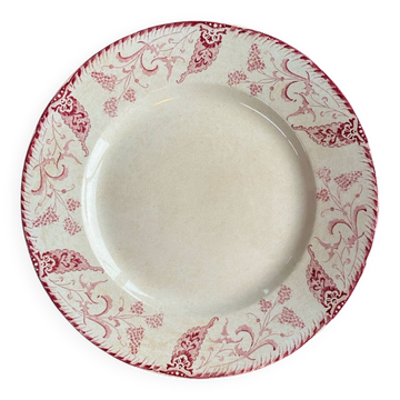 Assiette, plat de présentation Longwy terre de fer