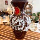 Handmade ceramic vase in "volcanic" style