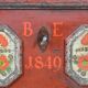 Folk art wedding chest from 1849