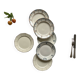 Set of 6 mismatched old earthenware dessert plates Badonviller Longwy