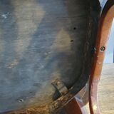 Art nouveau thonet stool bentwood and velvet