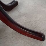 Round mahogany table, Danish design, 1970s, manufactured in Denmark